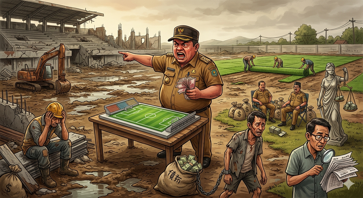 Kades Cibeureum Tegaskan Pengerjaan Sudah Mencapai 90Persen, Dalam Kurun Waktu Tidak Lebih dari 5 Bulan Lapang Sudah Bisa Dipergunakan